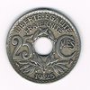 Pièce Française de 25 centimes  Lindauer, émise en 1925  état TTB, pièce rare. Descriptif: Edmond-Emile Lindauer, diamètre 24mm - 5g -en cupro-nickel.