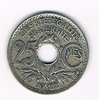 Pièce Française de 25 centimes  Lindauer, émise en 1922 état TTB, Descriptif: Edmond-Emile Lindauer, diamètre 24mm - 5g -en cupro-nickel.