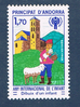 Timbre poste Andorre Français émis en 1979. Réf Yvert & Tellier N° 279 neuf**. Descriptif: Année internationale de L' Enfant.