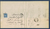 Timbre type Sage 15 c. bleu, sur document  avec oblitérations des Ardennes cachet à date imprimé noir, état de conservation superbe.