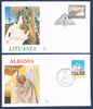 Enveloppes philatéliques premier jour illustrées. Voyage du Pape Jean - Paul  II . Réf: 108. Descriptif: Lot de deux enveloppes. Offre spéciale : 2,95€.