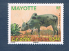 Timbre poste de Mayotte émis en 2008. Réf: Yvert & Tellier. N° 208 neuf.  Descriptif: Timbre le Zébu.