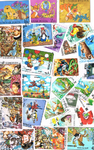 Pochette comprenant 25 timbres oblitérés différents type Contes