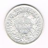 Pièce 1 franc argent, millésime 1995 A. Cérès, troisième république. Descriptif: Tête de la République à gauche en Cérès, déesse des moissons. Lot V.H.5.