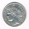 Pièce 1 franc argent, millésime 1995 A. Cérès, troisième république. Descriptif: Tête de la République à gauche en Cérès, déesse des moissons. Lot V.H.6.