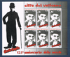 Timbres du Vatican 2014. Mini - Feuille de 6 timbres poste neufs. Commémorent le 125 ème anniversaire de la naissance de Charlie Chaplin. Descriptif: Chartes Spencer Chaplin, naît dans un Faubourg.