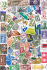Pochette de plus de 100 timbres oblitérés  différents, type Irlande. Descriptif: Timbres du monde. Réf: du lot  G 158. Timbres de toute époque et très variés.