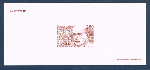 Gravure officielle des timbres poste de France. Réf Yvert & Tellier N° 2994. Descriptif :  Jacques  Rueff,  Offre spéciale 1,50€.