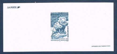 Offre spéciale. Gravure officielle des timbres poste de France 1996. Réf Yvert & Tellier N° 2988. Descriptif: Civilisation des Arawaks - Guadeloupe.
