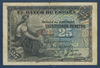Billet de banque Espagne valeur en chiffres 25 pesetas, numéro de contrôle du billet  G4, 551, 519. date de création Madrid, 24 de Septembre de 1906, état T.B.- billet usagé mais état correct.