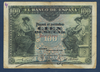 Billet Espagne valeur 100 pesetas contrôle N°B6 827 880