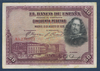 Billet de banque Espagne valeur en chiffres 50 pesetas, numéro de contrôle du billet  A0, 279, 671,  date de création  Madrid, 15 de Agosto = Août de 1928,  état de conservation T.T.B.