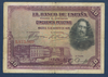 Billet de banque Espagne valeur en chiffres 50  pesetas, numéro de contrôle du billet  5, 873, 009,  date de création  Madrid, 15 de Agosto = Août de 1928,  état de conservation T.T.B.