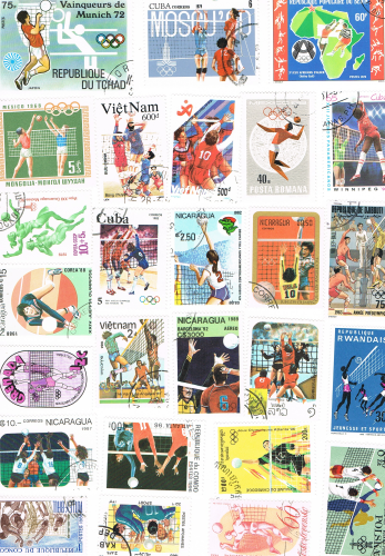 Offre spéciale. Pochette de 25 timbres poste oblitérés différents. type Volley-Ball. Descriptif: Timbres du monde, vous trouverez dans cette pochette de nombreux pour compléter votre collection.