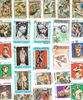 Pochette 25 timbres oblitérés différents type Michel Ange