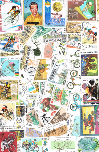 Timbres de collection. Lot découverte de 50 timbres différents, type Cyclisme. Descriptif: Timbres du monde, la pochette de timbres en photo est précisément l'article que vous allez recevoir.