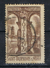Timbre oblitéré type Saint-Trophime  3 f.50  brun. N° 302. Descriptif: timbre Cloître de Saint-Trophime  d'Arles.