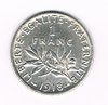 Pièce de monnaie Française 1 Franc Semeuse argent 1918, état superbe. Description: Monnaie 1 Franc Semeuse argent, état de conservation superbe. La Semeuse marchant, semant à contre-vent.