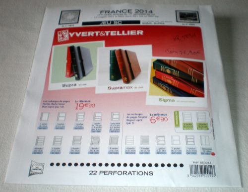 JEU SC France 2014 avec pochettes 1er partie timbres du 1er semestre 2014
