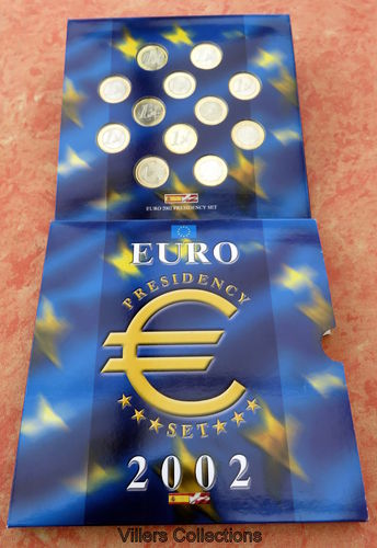 Coffret officielle en Euro 2002 Presidency set 12 pièces de 1Euro