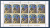 Timbres émission commune Cité du Vatican nôel 2014. Mini feuille de 10 timbres consacrée à la fête de la Nativité est conjointe avec l'Argentine.