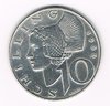 Pièce Autriche de 10 schlling 1966 en argent, Commentaire: Pièce d'Autriche argent 6,40%. Poids 7,5g. Dimètre 27 mm. état superbe.