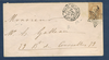 Timbre de France second Empire 10 c bistre, type Napoléon III. Légende Empire Français, timbre avec oblitérations spéciales  Etoile, état superbe.