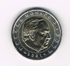 Pièce 2€ Monaco portrait de S.A.S. Prince Souverain Rainier III