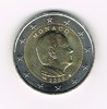 Pièce de monnaie de 2 Euro courante de Monaco, millésime 2009. Descriptif. Cette pièce de monnaie officielle représente le portrait du Prince Albert II. Pièce neuve circulé issue de rouleaux.