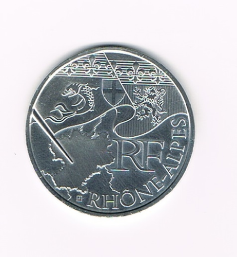 Pièce 10 Euro  2010 région Rhône Alpes