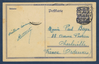 Entier postal. Allemagne germany Deutsches Reich sur lequel un timbre-poste est imprimé de 75 noir
