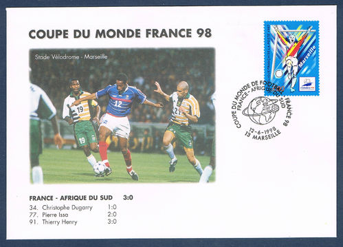 Enveloppe coupe du monde de football France-Afrique