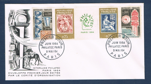 Enveloppe Exposition Philatec Paris 1964