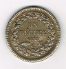 Pièce de monnaie de un décime = 10 centimes de Monaco Honoré V 1838 C M. Descriptif. Pièce de Monaco Honoré V 1838.