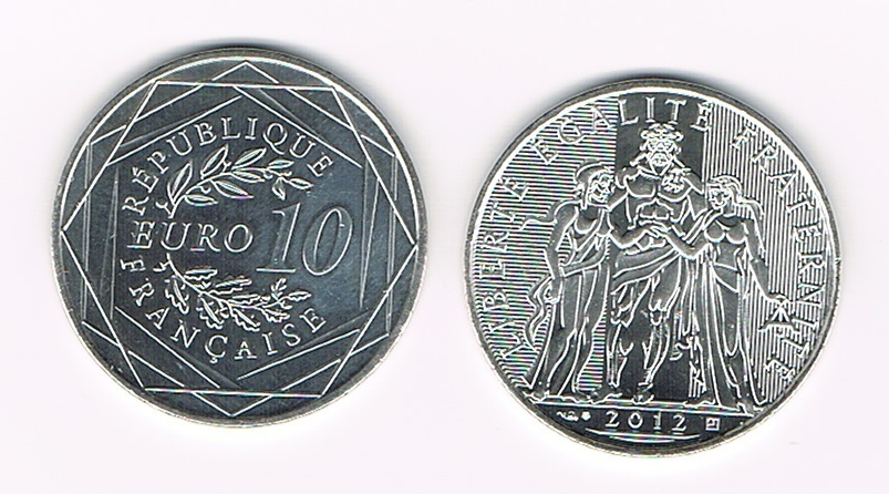 10 EUROS HERCULE  2012  EN ARGENT 