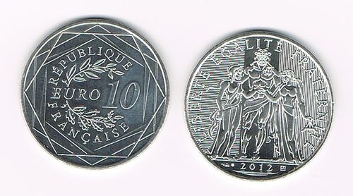 Pièce 10€ argent à l'effigie D'Hercule 2012
