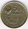 Pièce 50 Francs Guiraud 1954B Tête de Marianne très rare