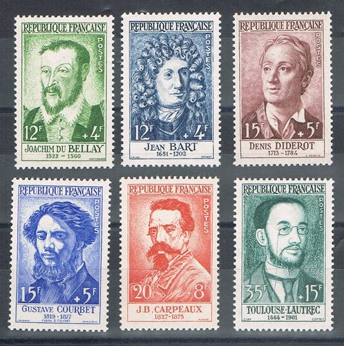 Série 6 timbres Célébrités N° 1166 à 1171