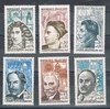 Série 6 timbres Célébrités N° 1345 à 1350.