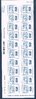 Bande 20 timbres bleu autocollants Marianne