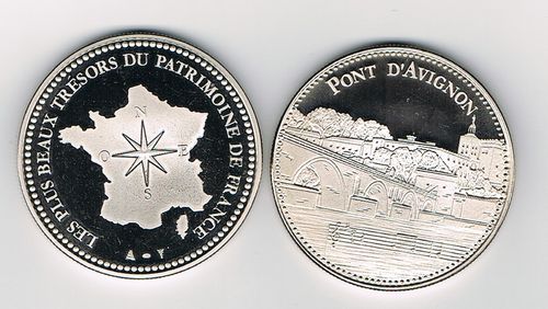 Médaille souvenir Pont d'Avignon France.