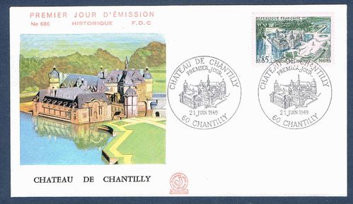 Enveloppe historique le Château-forteresse de Chantilly