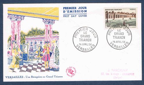 Enveloppe Versailles une réception le Grand Trianon 1956