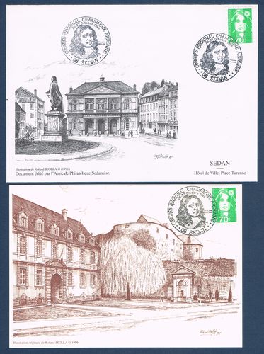 Carte postale + Enveloppe place Turenne