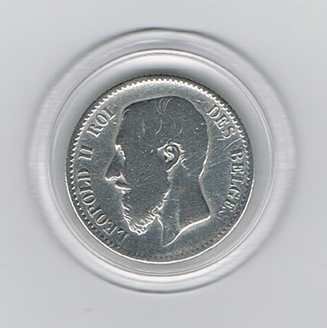 Pièce de Belgique 1 Franc 1886 Léopold II