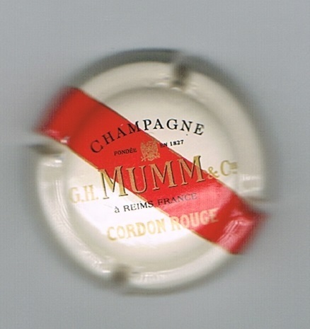 Capsule Champagne. GH. Mumm écriture orangé