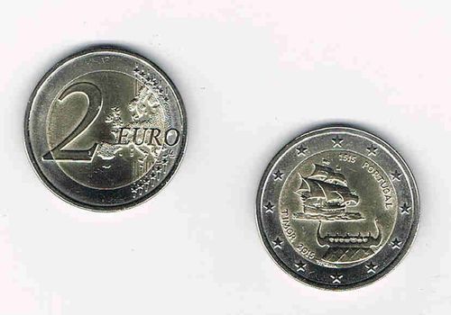 Pièce 2€ commémorative Portugal 2015 Timor
