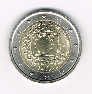 Pièce 2€ Italie 2015 du drapeau Européen