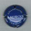 Plaque muselet Champagne bleu A Morgny