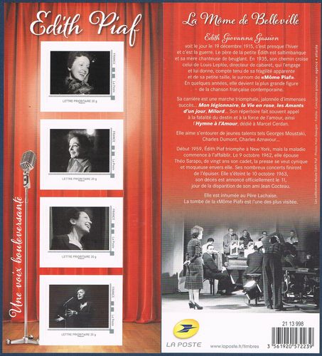 Edith Piaf la môme de Belleville chanteuse PROMO